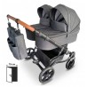 Adbor Duo Lux Wózek Bliźniaczy 4w1 Carbon Silk