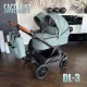 Adbor Duo Lux Sage Mist 4w1 – szałwiowy wózek dla bliźniąt