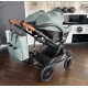 Adbor Duo Lux Silver Grey 4w1 – szary wózek dla bliźniąt