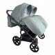 Adbor Duo Lux Silver Grey 4w1 – szary wózek dla bliźniąt
