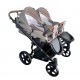 Adbor Duo Lux Silver Grey 4w1 – szary wózek dla bliźniąt