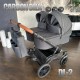 Adbor Duo Lux Silver Grey 4w1 – szary wózek dla bliźniąt