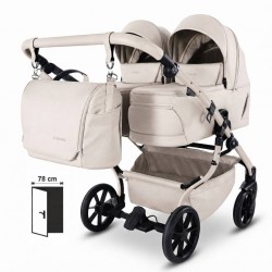 JUNAMA DUO V4 3w1 Beige 02 – wózek bliźniaczy z fotelikami i jego funkcje