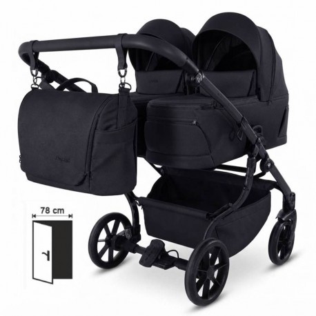 JUNAMA DUO V4 Black 04 – detale i funkcje wózka bliźniaczego 3w1
