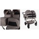 Junama Duo V4 - Wózek bliźniaczy 4w1- beżowy 02