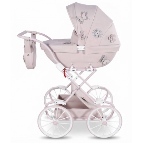 Junama Fleur Mini Pink - detale wózka dla lalek 