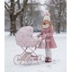 Junama Fleur Mini Pink - detale wózka dla lalek 