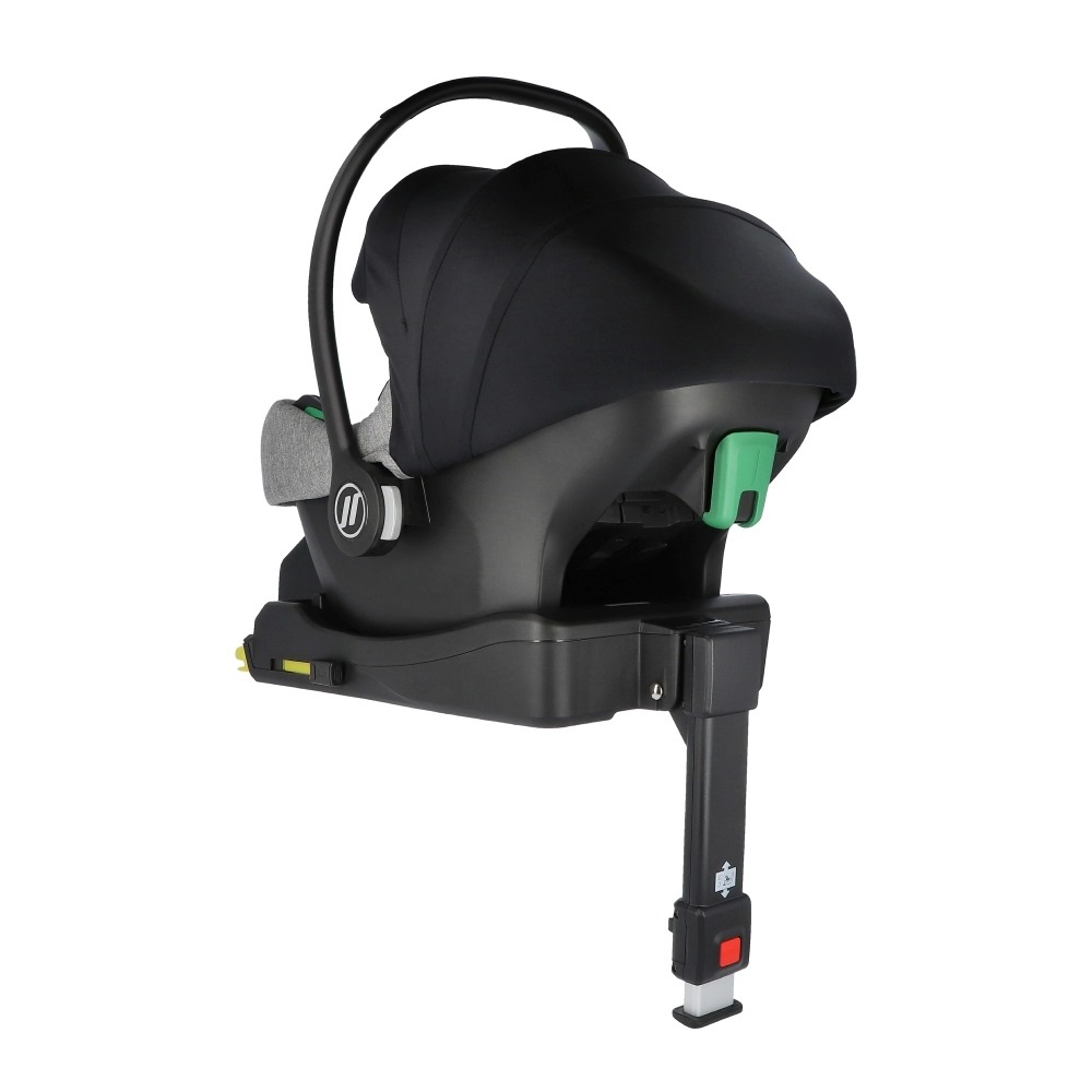 Wpięty poprawnie fotelik w bazę isofix.