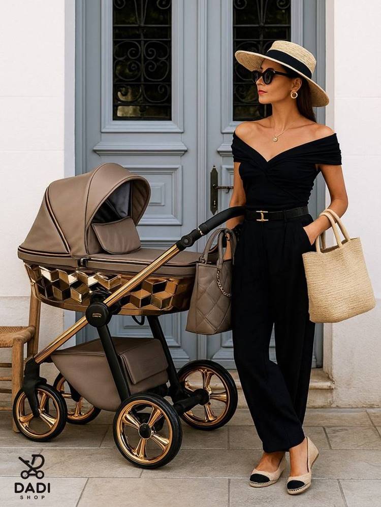 Wózek wielofunkcyjny Adbor Loretto Stars klasy premium w kolorze brązowym 22 – elegancki, funkcjonalny i bezpieczny, dostępny w sklepie Dadi-Shop.