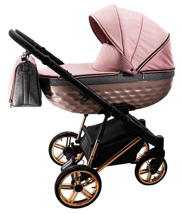 OXV-3D wózek Adbor jasny róż 07 – wielofunkcyjny wózek dziecięcy 2w1, 3w1 lub 4w1 dla dziewczynki, dostępny w Dadi-Shop online