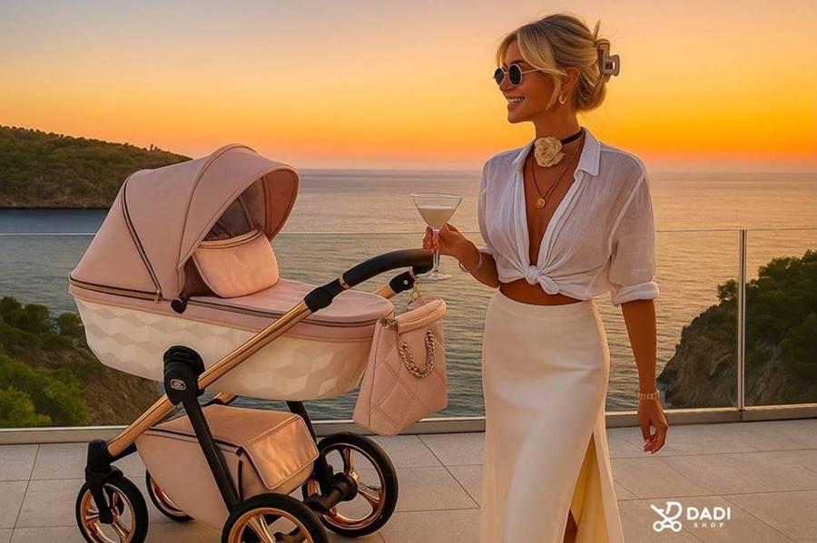 Adbor Loretto wózek dla dziecka 4w1 – kompletny zestaw z gondolą, spacerówką i fotelikiem Cosmo, idealny na spacery w plenerze, nowoczesny i funkcjonalny