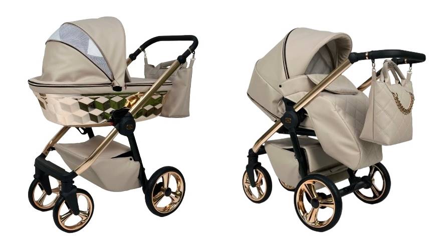 Wózek Adbor Loretto z gondolą i spacerówką, elegancki design i praktyczne funkcje