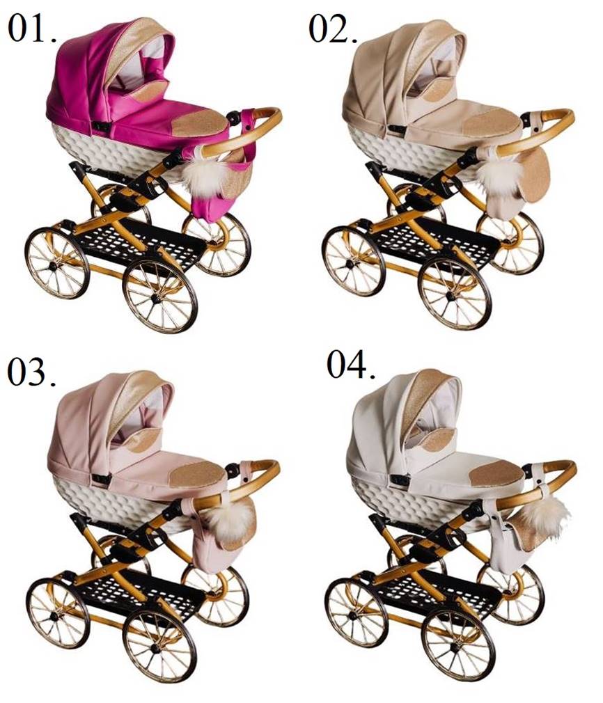 Dostępna kolorystyka wózka dla lalek Adbor model Lulu w dadi-shop