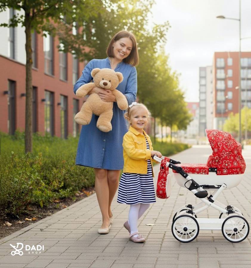 Wózek dla dziewczynki od 18 miesięcy  do 5,6,7 lat - Adbor Viki - dadi-shop