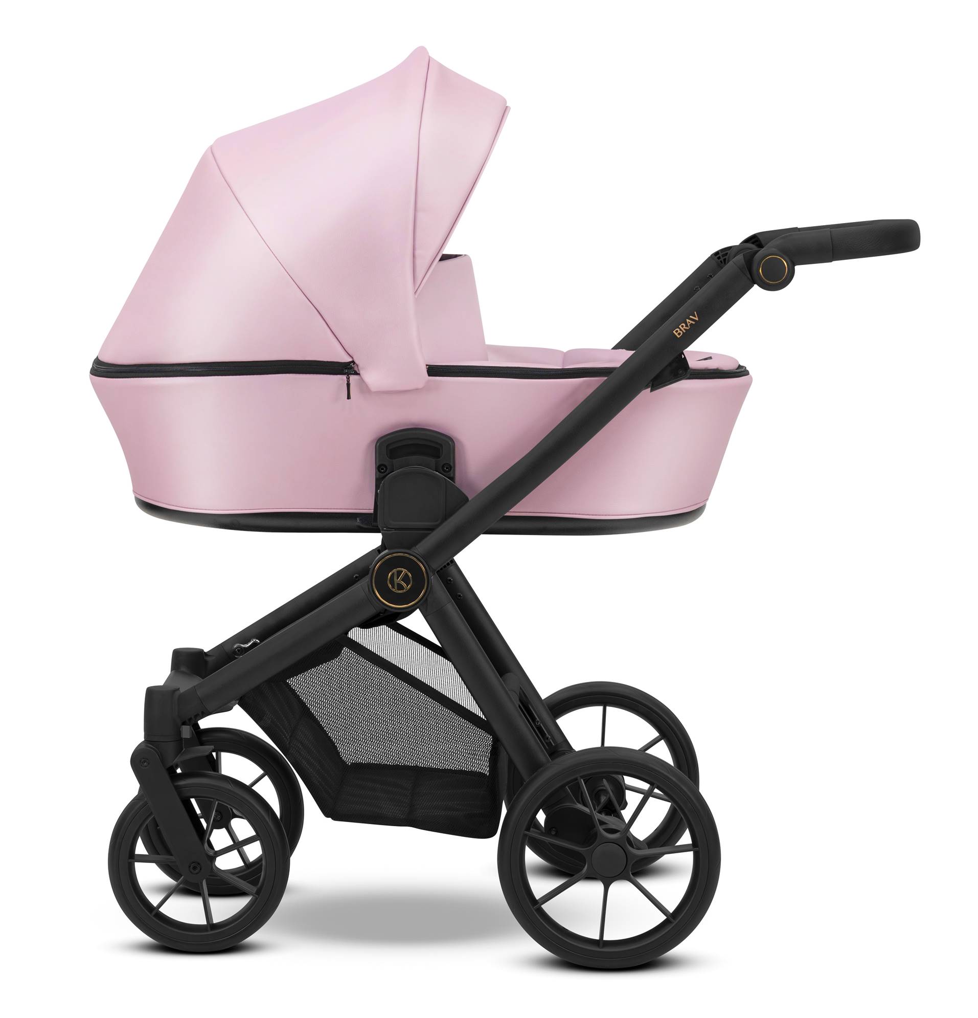 Brav wózek dziecięcy gondola - kolor 15 baby pink eco