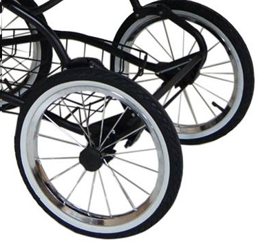 Duże pompowane koła wózka retro ISABELL.