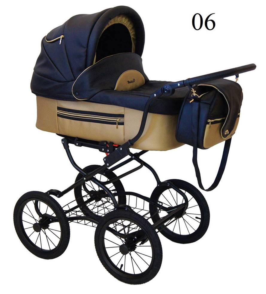 Isabell Baby Fashion 06 - navy gold - wózek 2w1