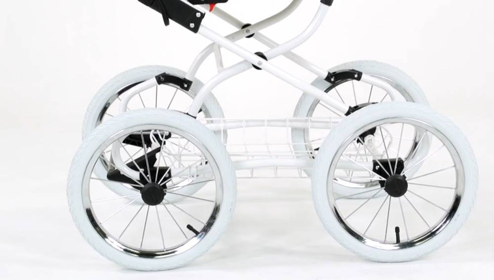 Duże 14-calowe pompowane koła wózka dziecięcego 3w1