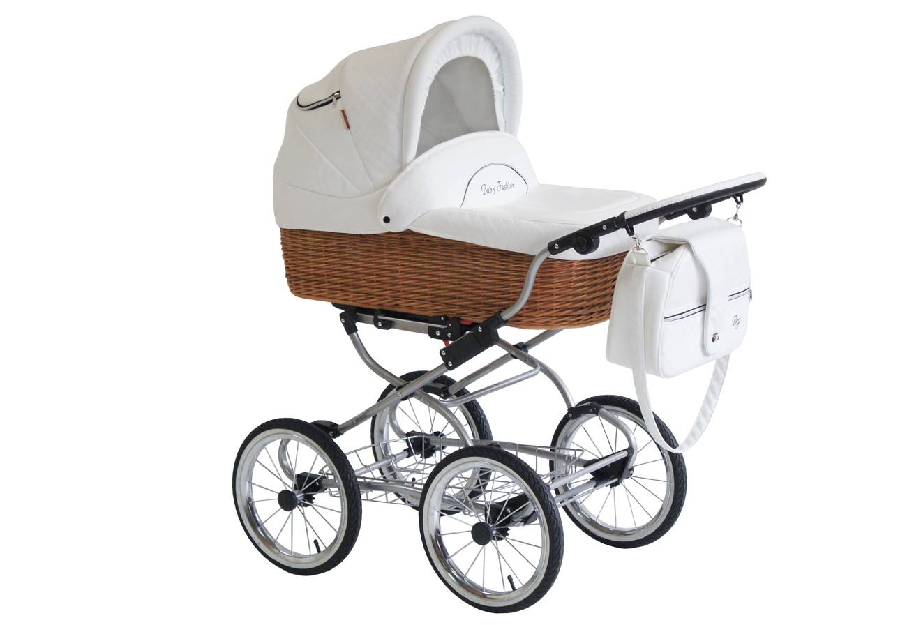 Wózek głęboki klasyczny Scarlett Baby Fashion w sesji studyjnej
