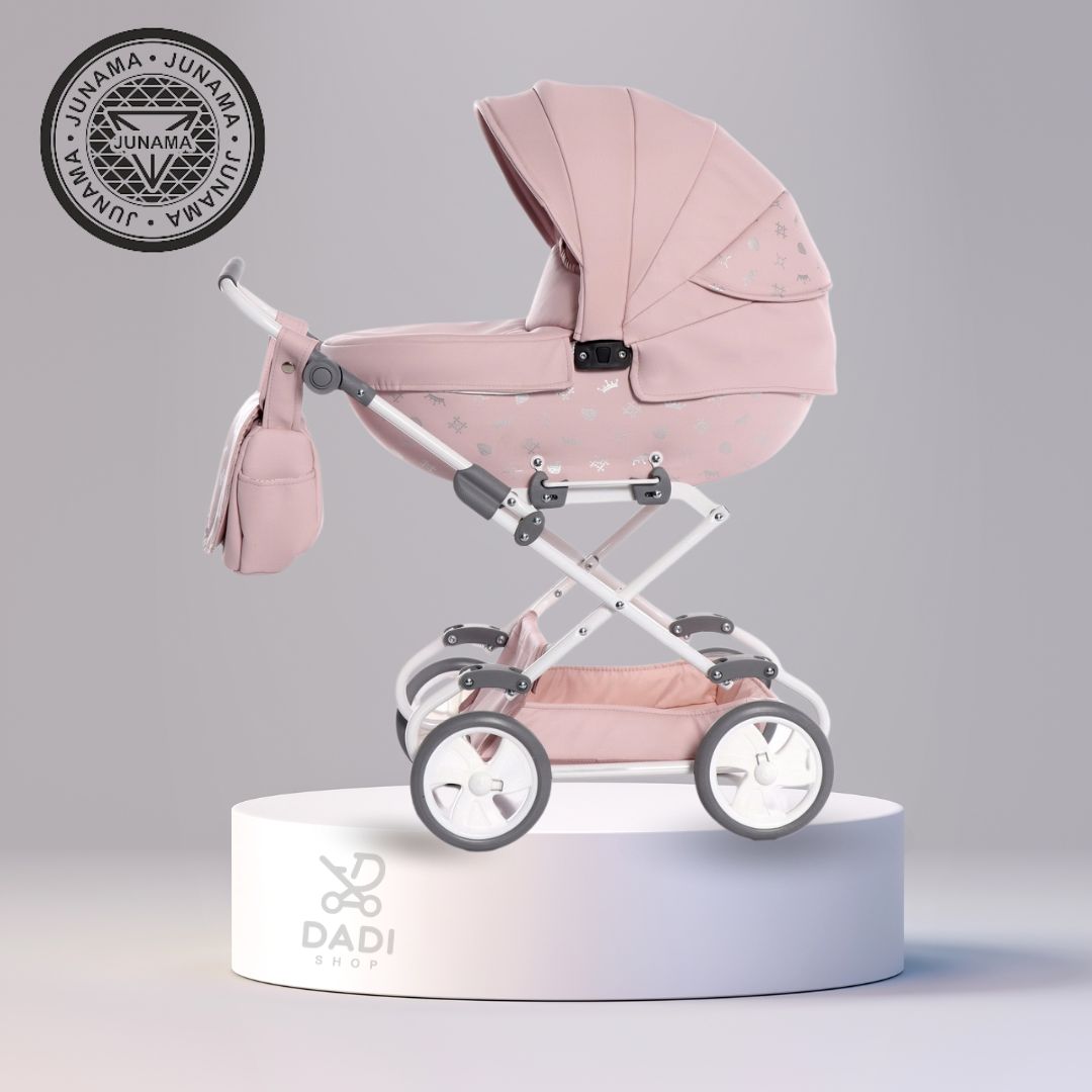 Tako Imperial Mini wózek dla lalek gondola, głęboki model z regulowaną rączką, elegancka zabawka dla dziewczynki.
