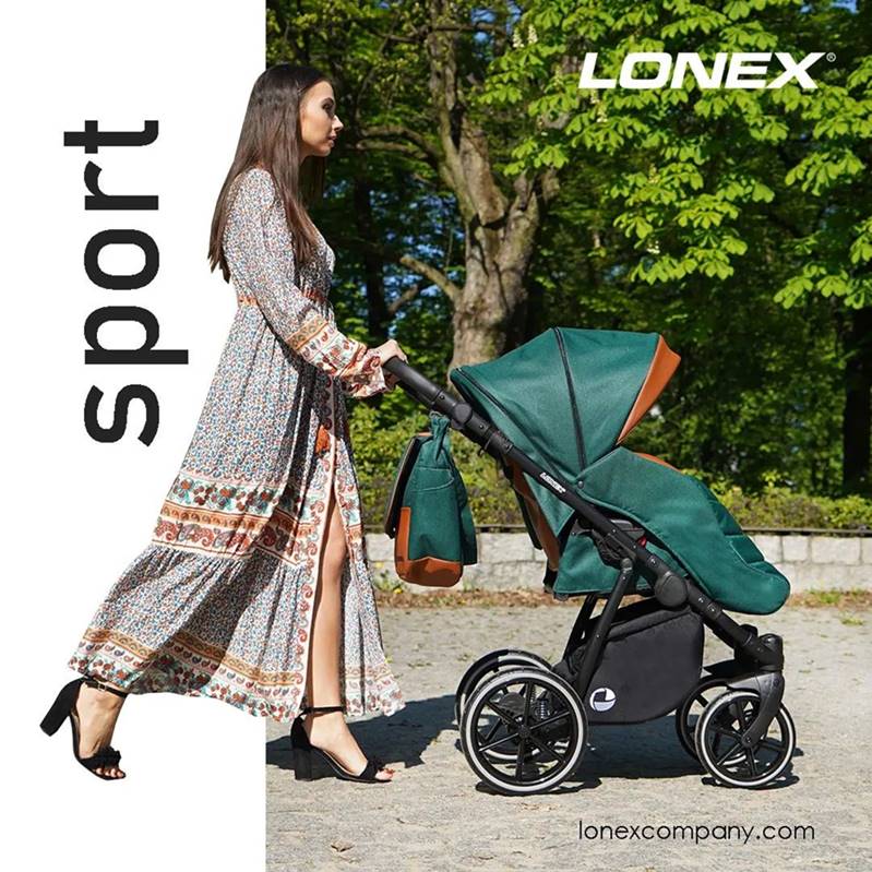 wózek spacerowy do 22 kg- lonex sport kolor zielony