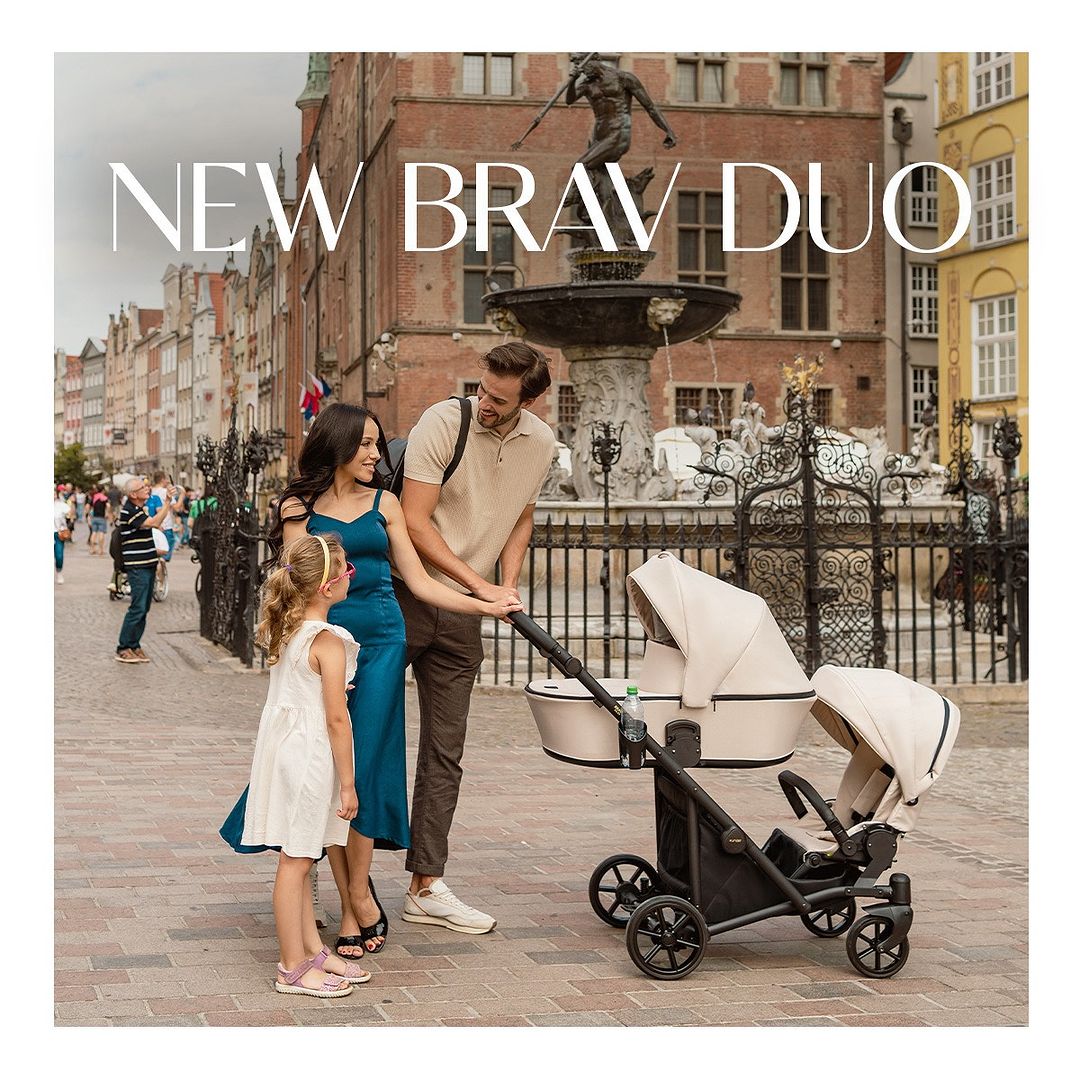 Nowośc - wózek bliźniaczy - Brav Duo  od kunert - twin beige pram for twins