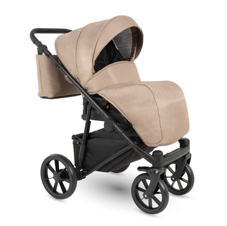 Spacerówa w wózku 2w1 Camarelo Alterro 07 beż z przykryciem na nóżki.