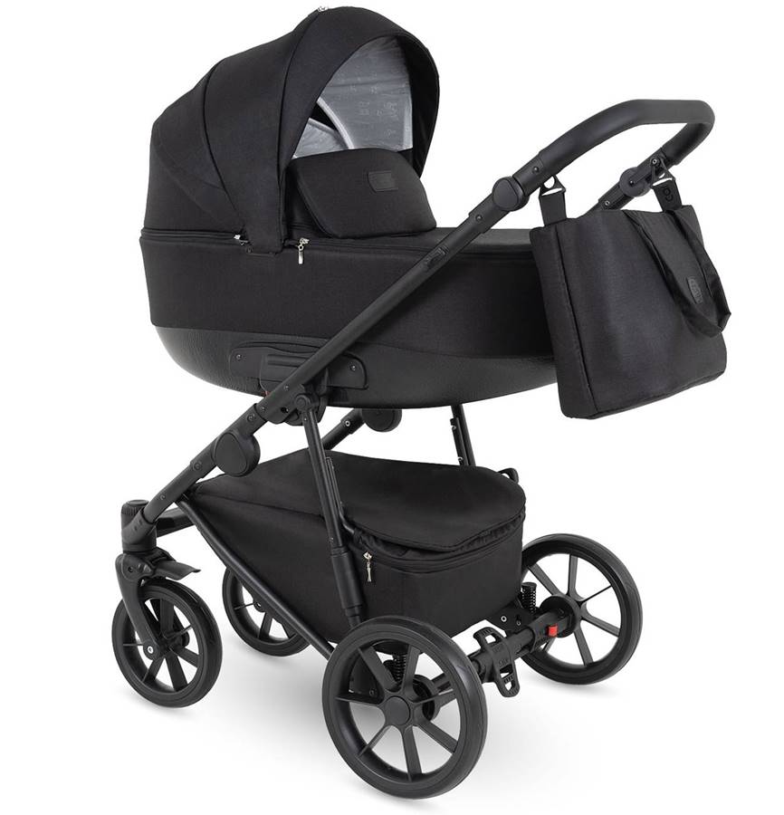 Prezentacja gondoli w wózku Camarelo Alterro - 3w1 kolor 08 czarny