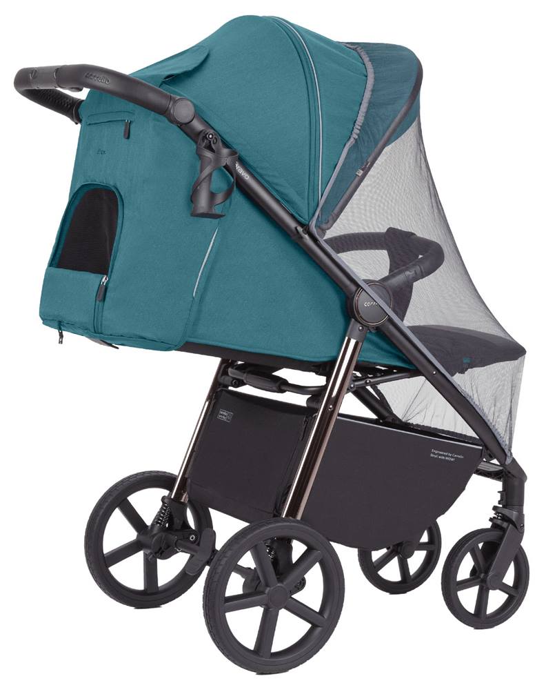Wózek spacerowy Carrello Bravo Plus Oxford Blue – wbudowana moskitiera i wentylacja dla komfortu dziecka – sklep Dadi-Shop