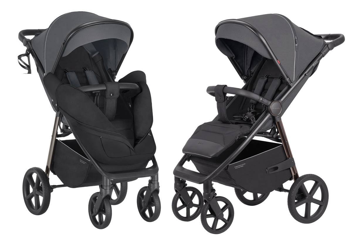 carrello bravo plus storm grey – szara spacerówka z pokrowcem na nóżki, lekka, dostępna w sklepie Dadi-Shop