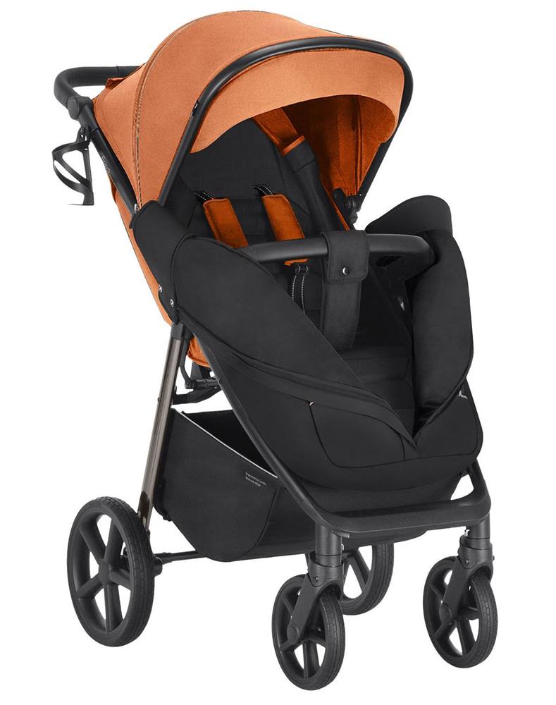 Wózek Carrello Bravo Plus Tango Orange 2024 – pokrowiec na nóżki w kolorze dopasowanym do tapicerki, idealny na chłodniejsze dni.