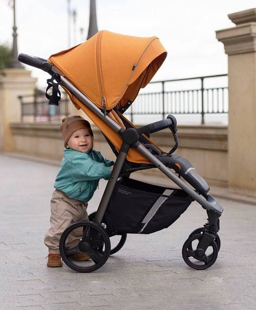 oragne stroller - Bravo Plus spacerówka