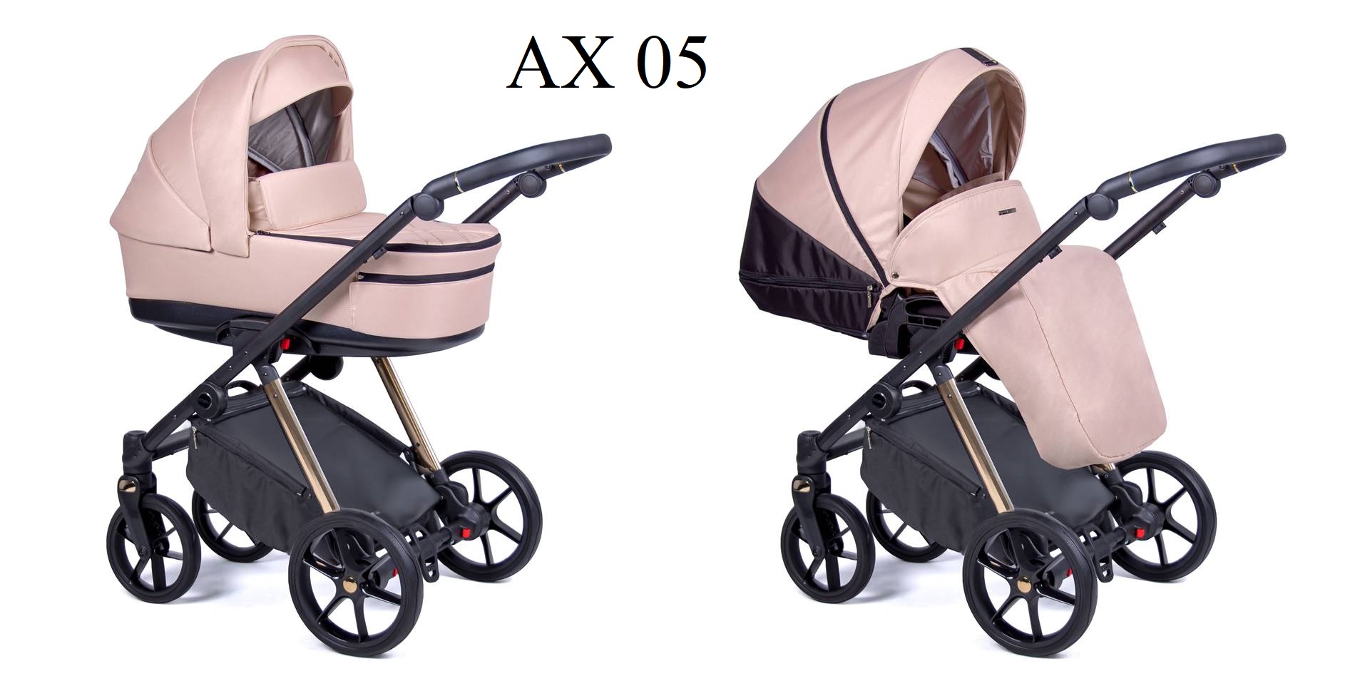 Wybór koloru wózka coletto Axiss Gold AX 05 beż