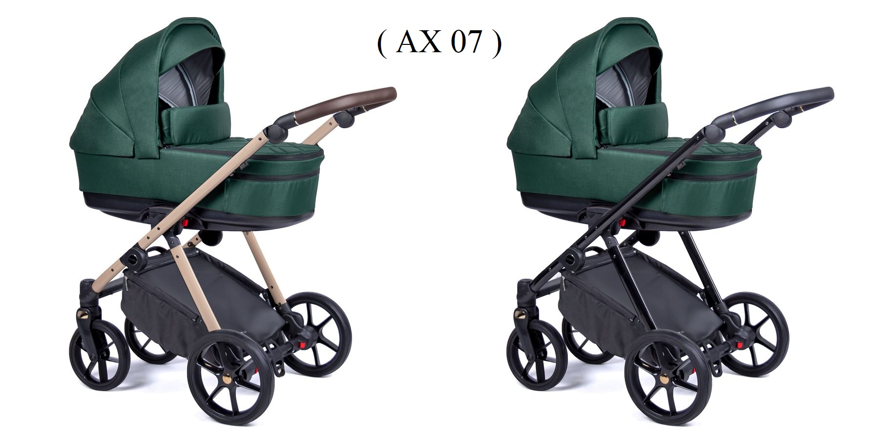 Wybór koloru ramy wózka coletto Axiss AX 07 zielony sklep dadi-shop
