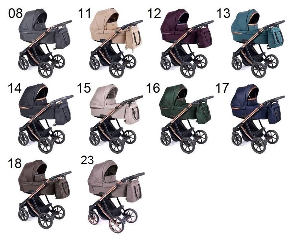 kolorystyka wózka 3w1 coletto dante na ramie miedzianej