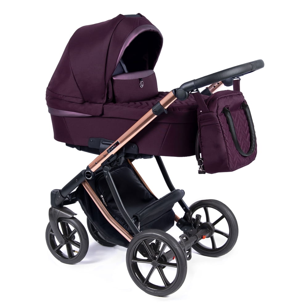Coletto Dante wózek dzieciecy 2w1 gondola fioletowa 12 rama rose gold