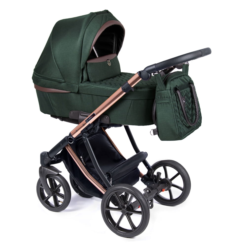Coletto Dante wózek dzieciecy 2w1 gondola zielona 16  rama rose gold