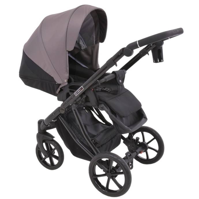 ózek dziecięcy Coletto Dante 3w1 – siedzisko spacerowe w kolorze taupe z czarną ramą, regulowane i komfortowe dla malucha podczas spacerów