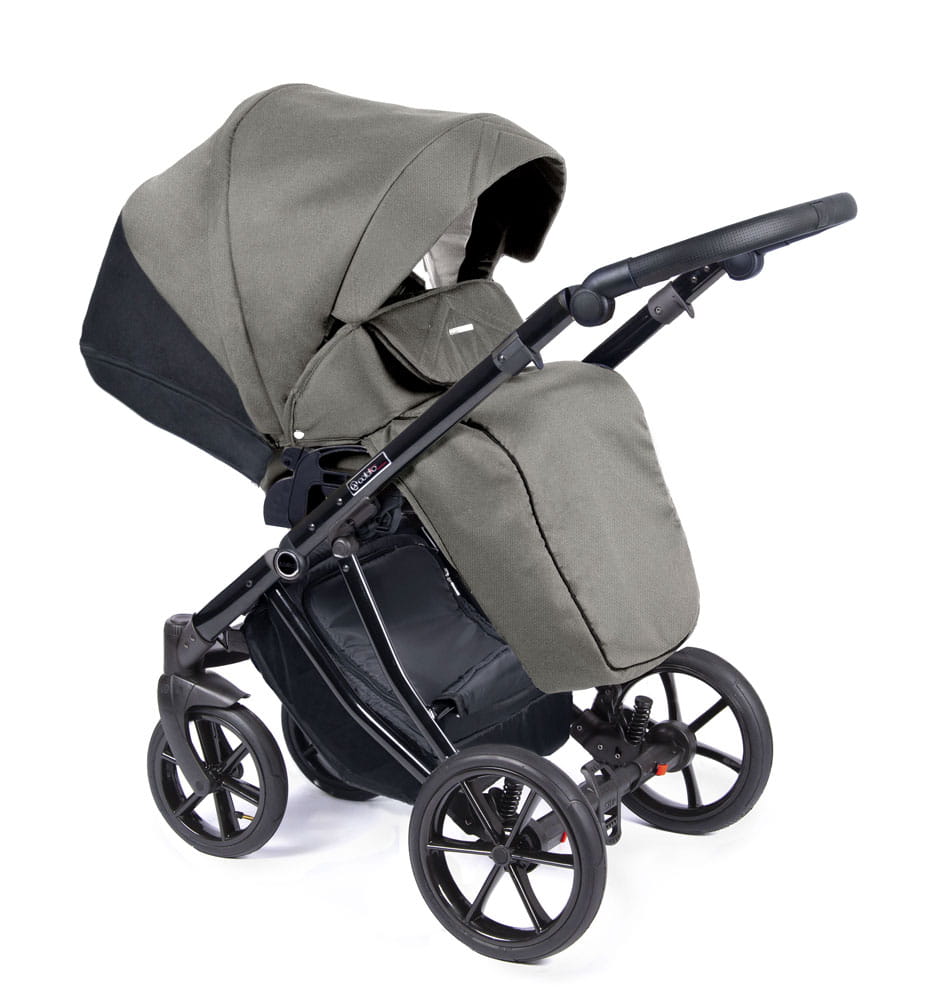 Wózek wielofunkcyjny Coletto Dante 3w1 spacerowy z czarną ramą (D-20), z pokrowcem na nóżki. Dadi Shop.