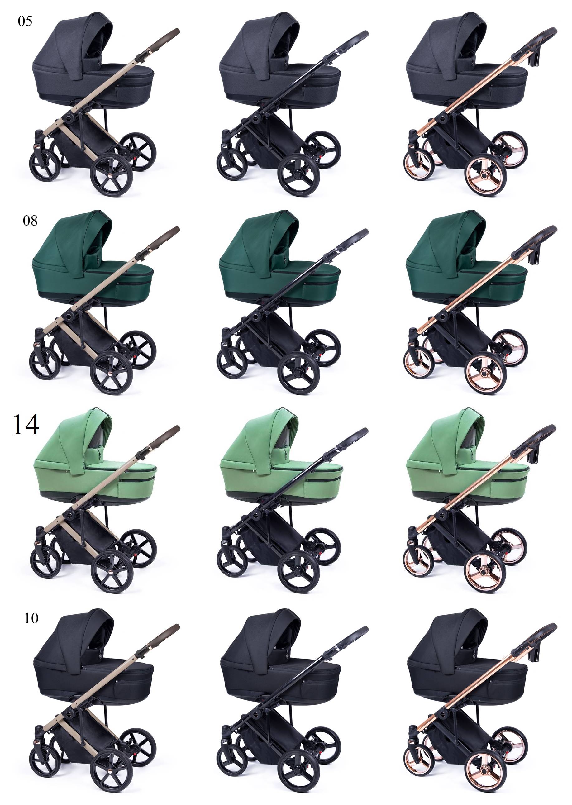 wybór kolorów wózek dziecięcy fado coletto 3w1