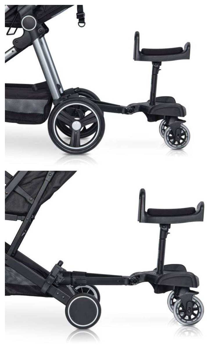 Colibro Board 2w1 – prezentacja kompatybilności z różnymi rodzajami wózków