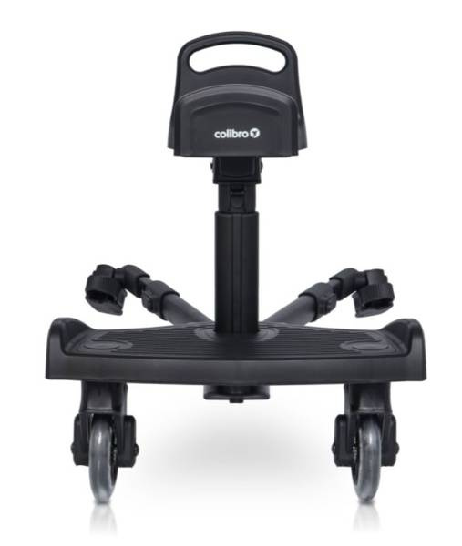widok przód dostawka do wózka colibro board czarna