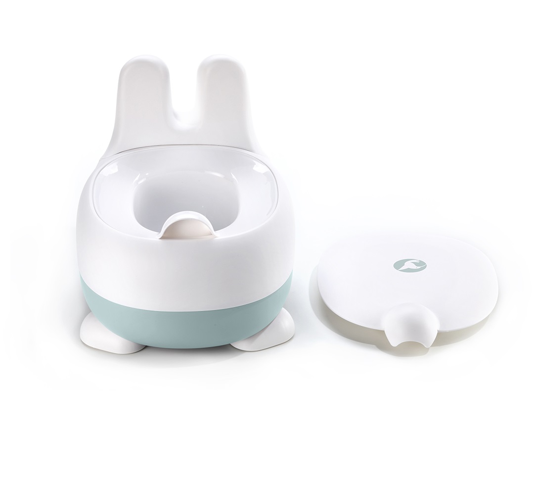 Nocnik dziecięcy króliczek NUKI Ocean z pokrywką.