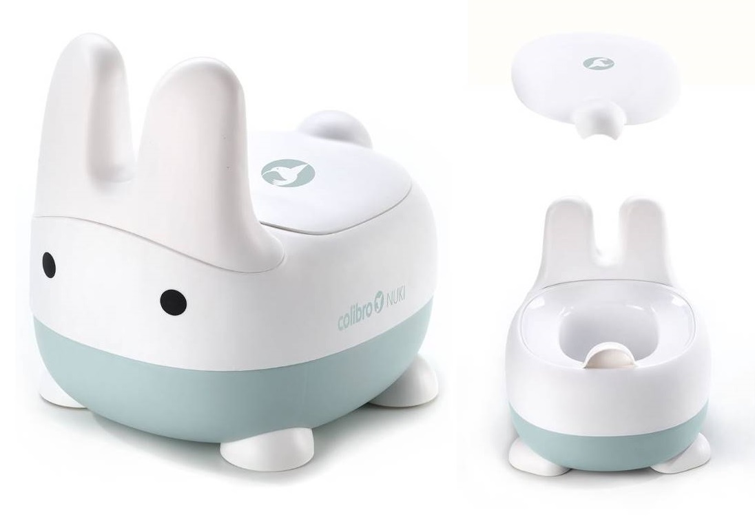 Nocnik Colibro NUKI Ocean z pokrywką – widok z tyłu i z boku.