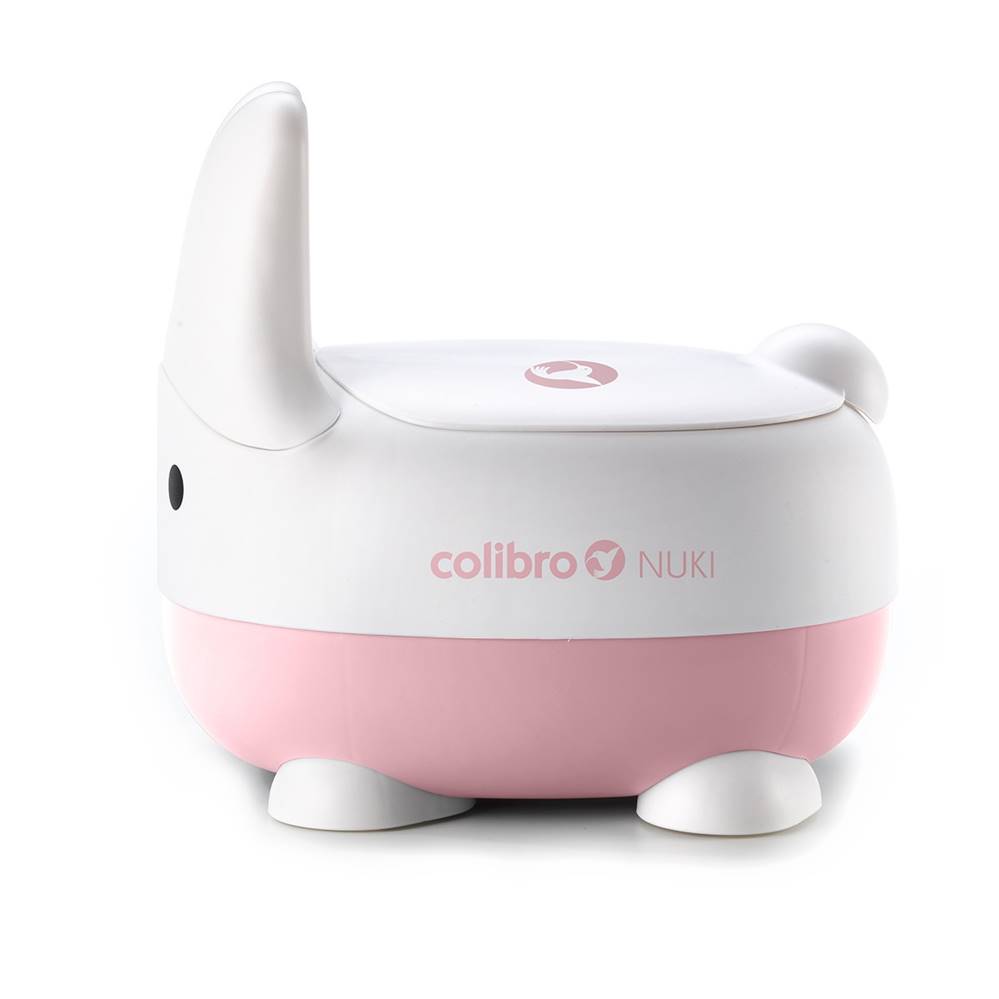 Bok nocnika NUKI Rose dla dziewczynki – stabilna konstrukcja i wygodne oparcie króliczka.