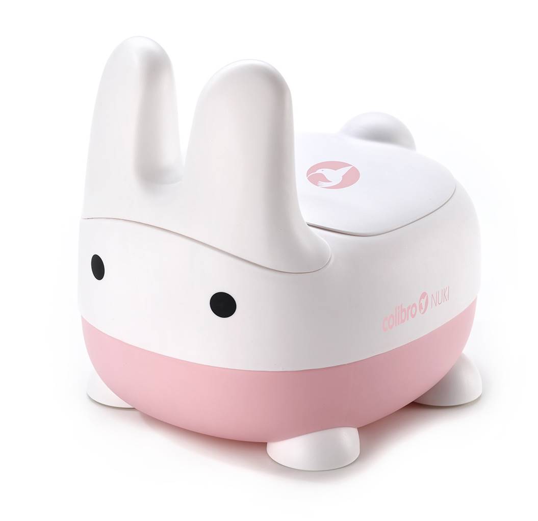 Różowy króliczek NUKI Rose nocnik  – przyjazne zwierzątko zaprojektowane z myślą o komforcie i samodzielności dziewczynki