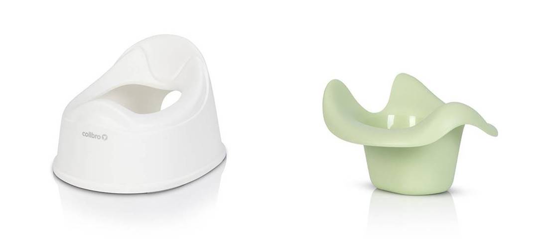 Nocnik Colibro Solo Cool – widok wyjmowanego wkładu i podstawy osobno.