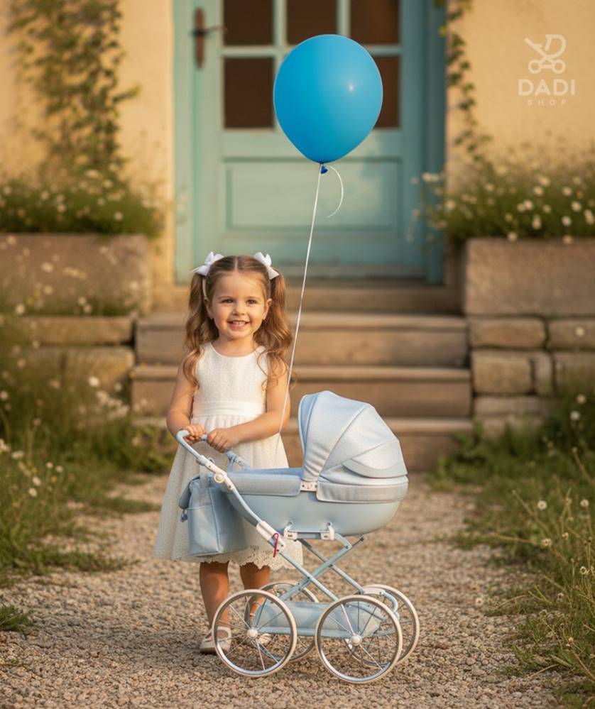 Wózek Junama Dolce Mini posiada duże, zwrotne koła i okienko wentylacyjne w budce. dadi-shop