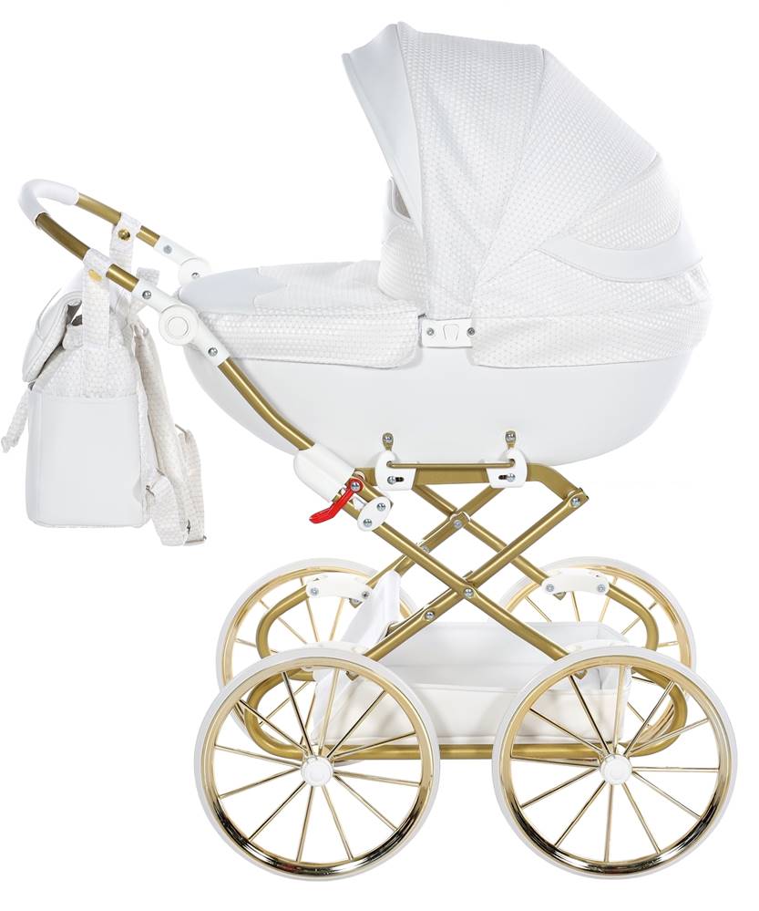 dolce mini 07 white gold doll pram