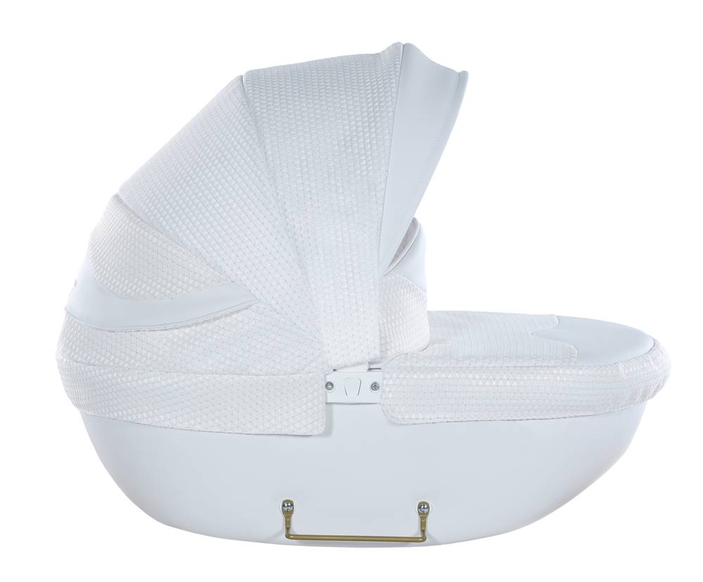 Junama Dolce Mini 07 - biało-złoty z głęboką gondolą – elegancki model od polskiego producenta TAKO.